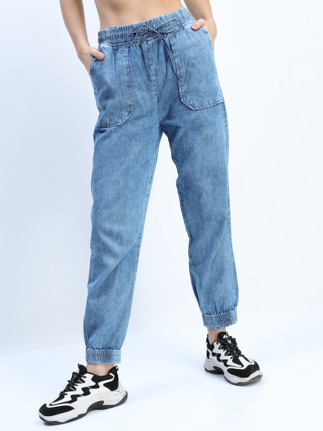 Buy Tokyo Talkies Light Blue Jogger Jeans for Women Online at Rs.569 - Ketch