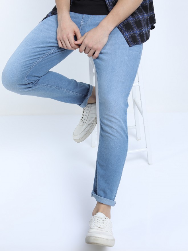 Beugel Ga wandelen wazig Buy Ketch Light Blue Slim Fit Non Stretchable Jeans for Men Online at  Rs.699 - Ketch