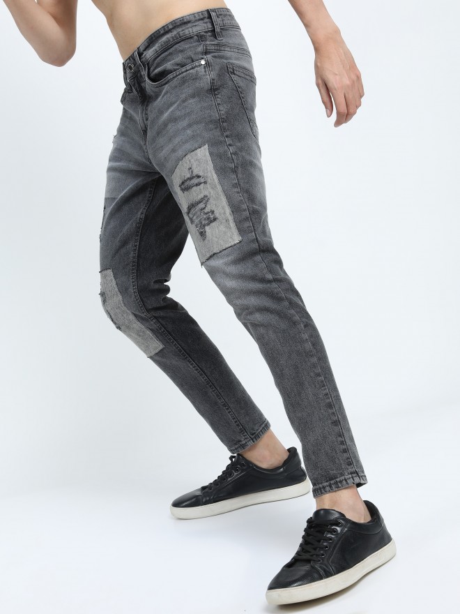 Buy Highlander Grey Tapered Fit Highly Distressed Stretchable Jeans for Men Online at Rs.679 - Ketch