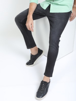 Men Black Tapered Fit Stretchable Jeans