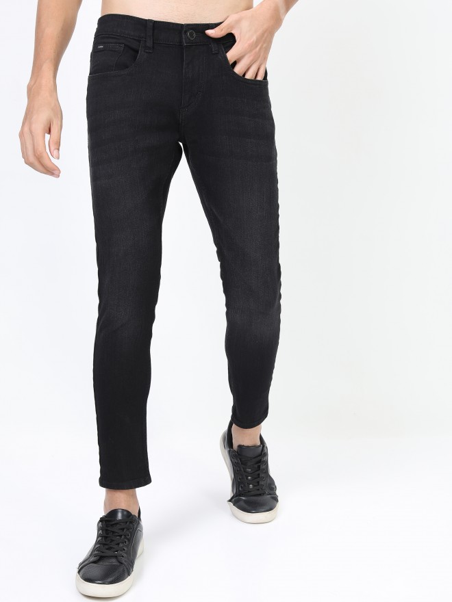 Buy Highlander Black Tapered Fit Stretchable Jeans for Men Online at Rs ...