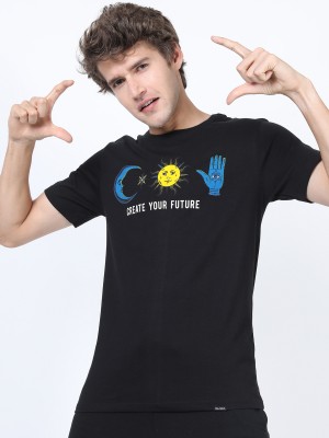 Men Printed Round Neck T-shirt