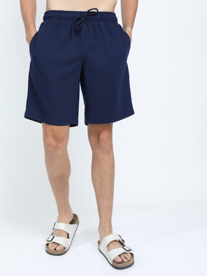 Highlander Men Navy Blue Regular Fit Regular s Shorts 