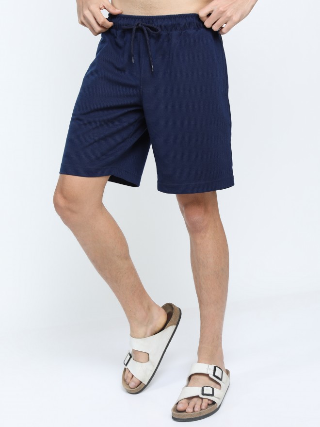 Highlander Men Navy Blue Regular Fit Regular s Shorts 