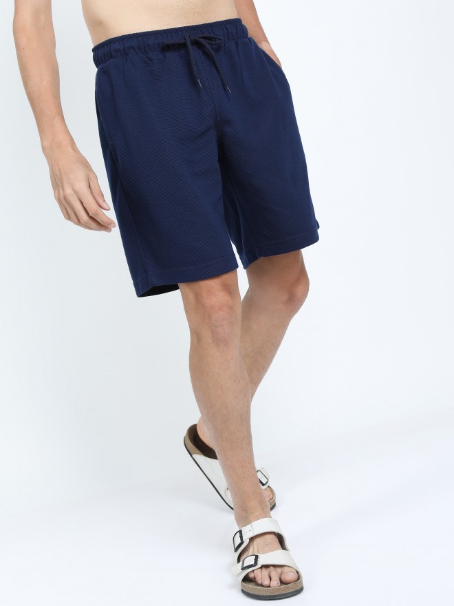 Highlander Men Navy Blue Regular Fit Regular s Shorts 