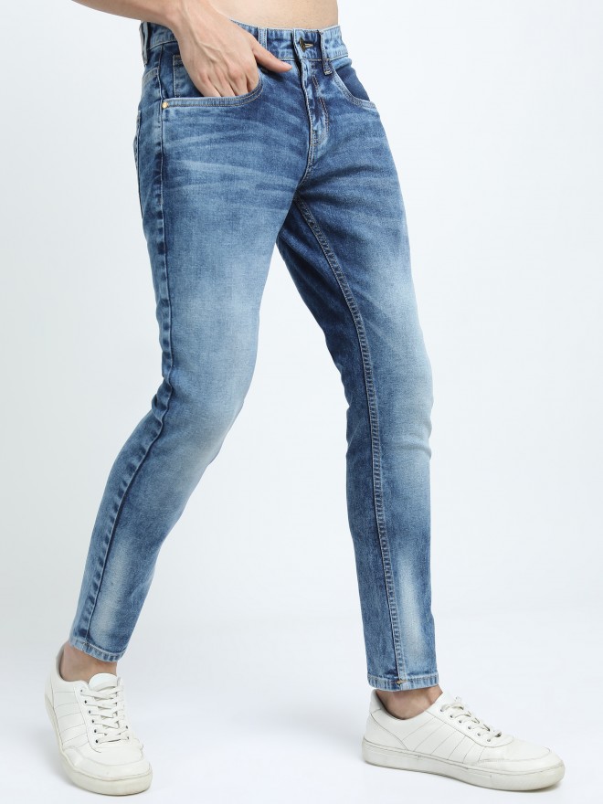 Buy Highlander Blue Skinny Fit Stretchable Jeans for Men Online at Rs ...