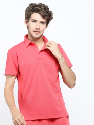 Solid Polo Collar T-shirt