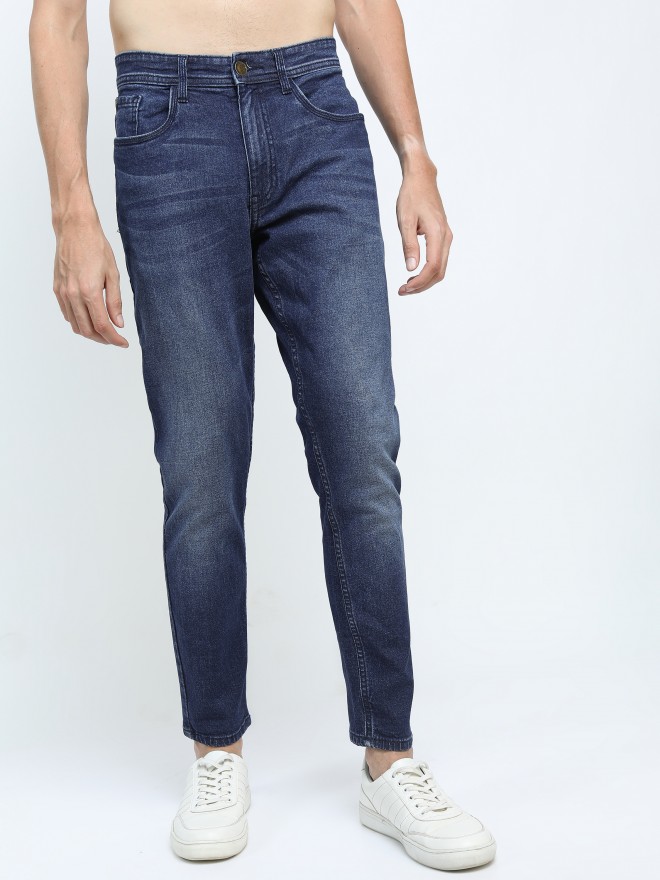 Buy Locomotive Indigo Tapered Fit Stretchable Jeans for Men Online at ...