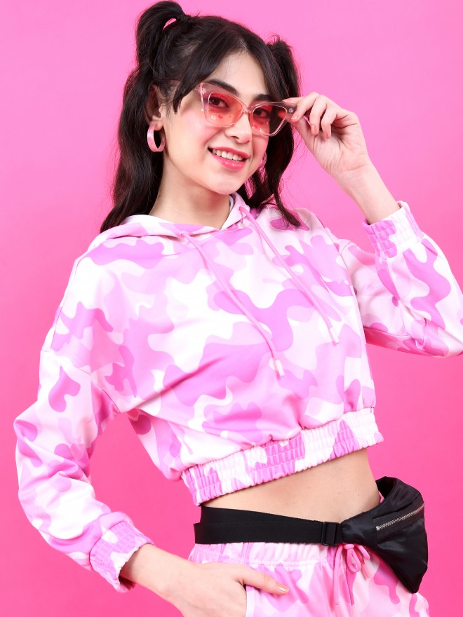 Buy Tokyo Talkies Pink Allover Printed Fitted Top For Women Online At Rs629 Ketch 5338