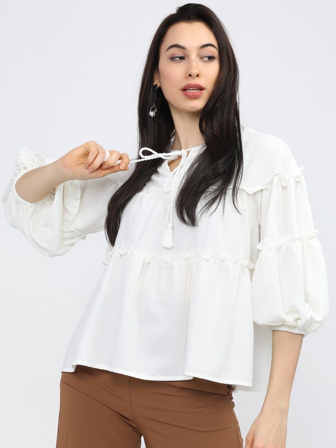 Buy Tokyo Talkies Gathered Frill Top for Women Online at Rs.482 - Ketch