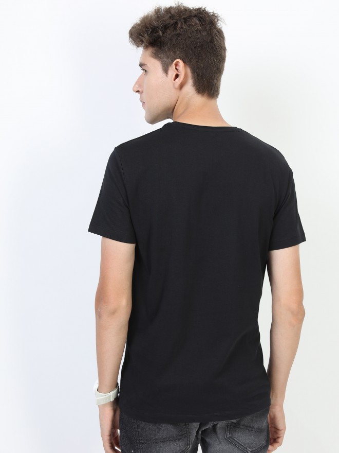 Ketch Men Black Printed Round Neck T-Shirts 