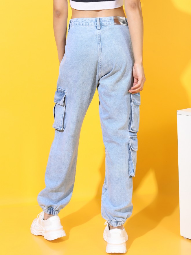 Buy Tokyo Talkies Light Blue Jogger Jeans for Women Online at Rs