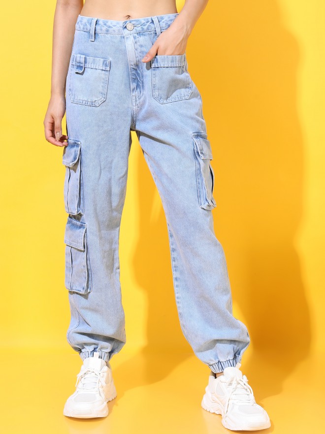 Buy Tokyo Talkies Light Blue Jogger Jeans for Women Online at Rs.659 - Ketch