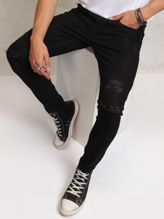 Ketch Men Black Skinny Fit Clean Look  Jeans 