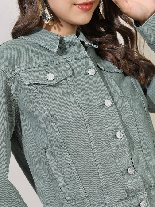 Buy Tokyo Talkies Pine Regular Fit Denim Jacket for Women Online at Rs.959  - Ketch