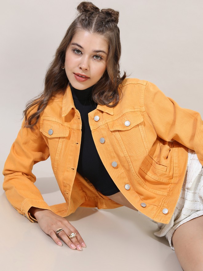 DHDM Denim Jacket Oversized Yellow Denim Loose Jacket Long Sleeve Women's  Jacket (Color : D, Size : XXXL code) : Amazon.sg: Fashion