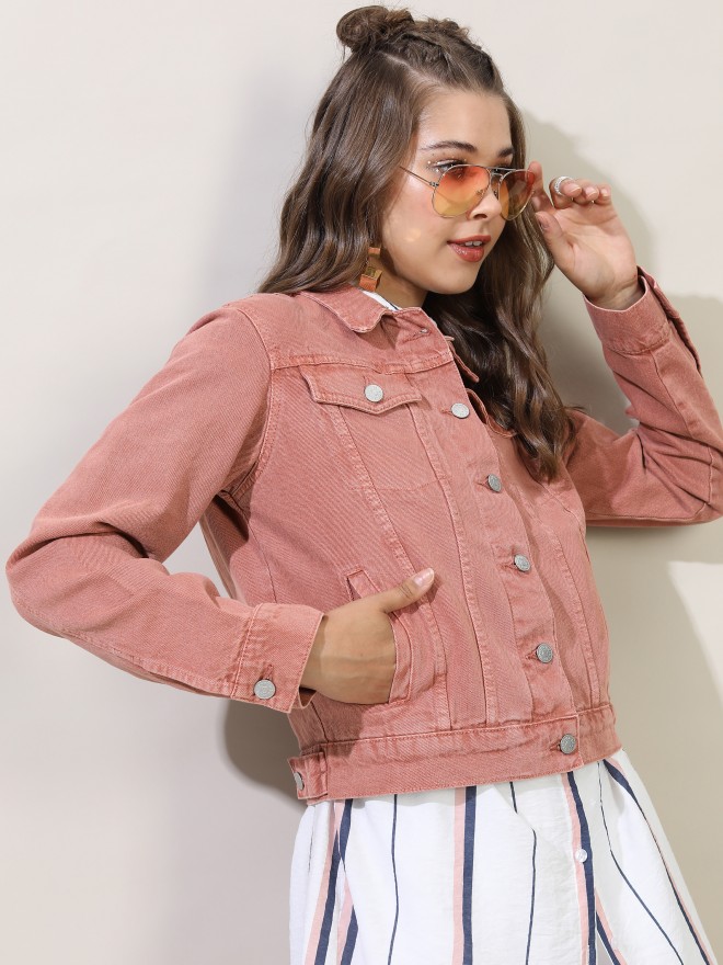 Pink Oversized Denim Jacket - Matalan