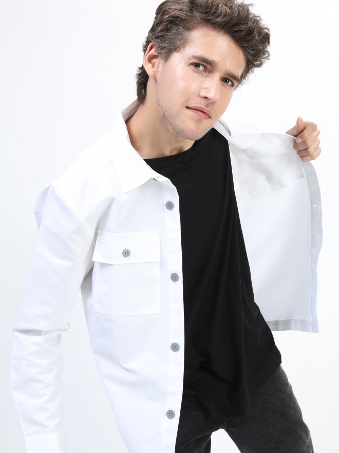 Buy Highlander White Slim Fit Casual Shirt - Shirts for Men 1272502 | Myntra-nextbuild.com.vn