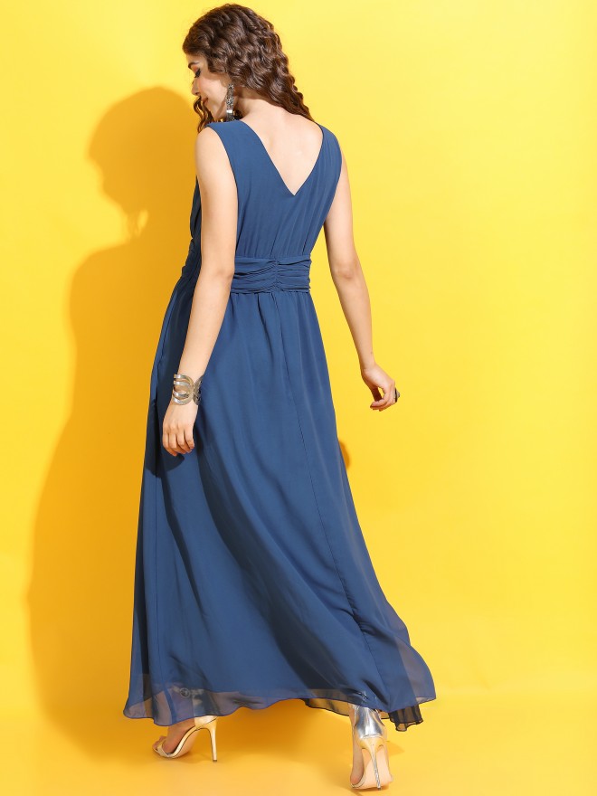 Tokyo talkies women's shop maxi dark blue dress