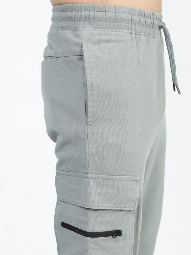 Buy Highlander Slate Grey Solid Regular Fit Cargos for Men Online at Rs.709  - Ketch