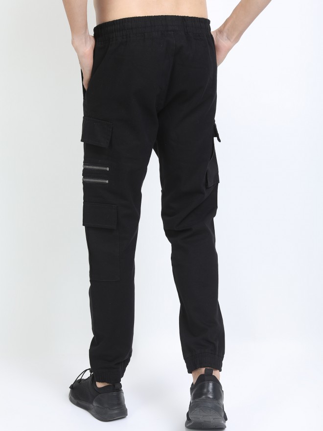 Buy Highlander Black Slim Fit Solid Cargos for Men Online at Rs.759 - Ketch