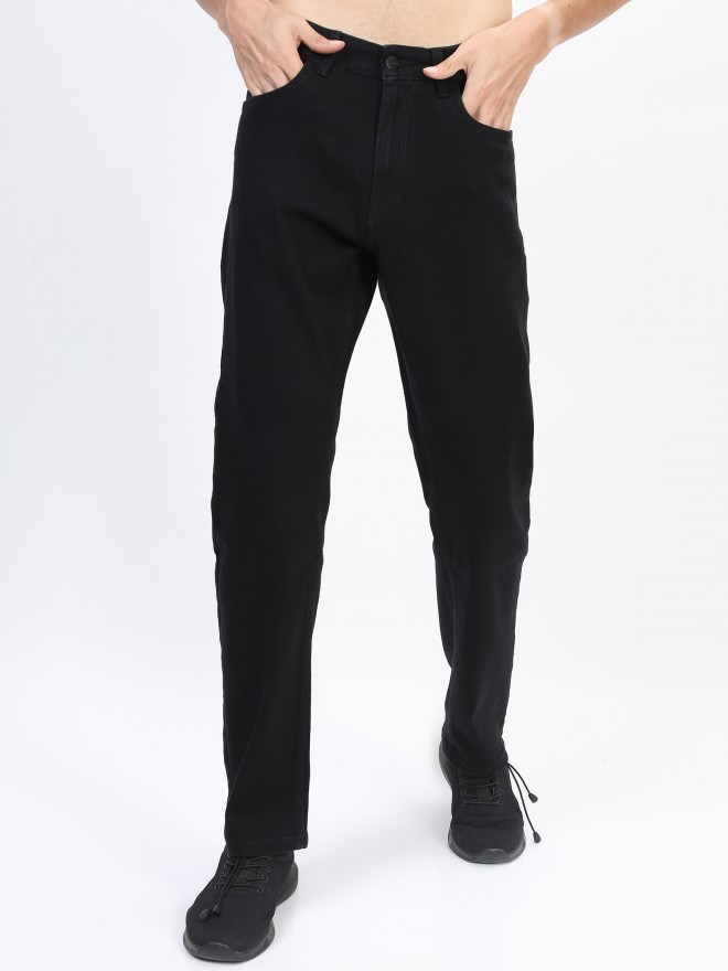 Buy Ketch Black Straight Fit Stretchable Jeans for Men Online at Rs.619 ...