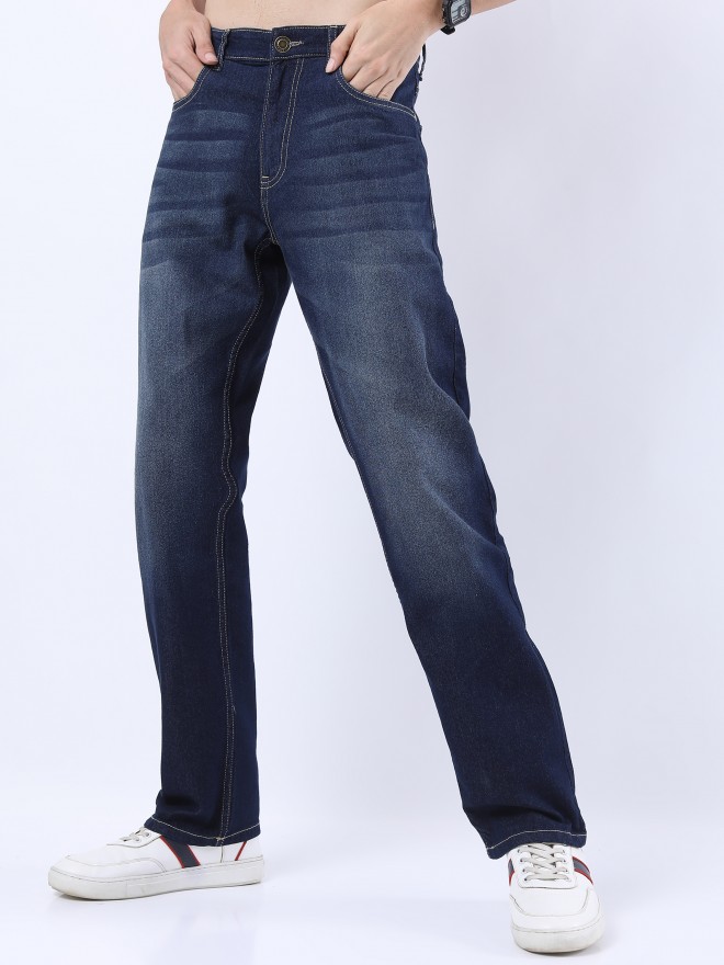 Highlander Men Blue Straight Fit Clean Look  Jeans 