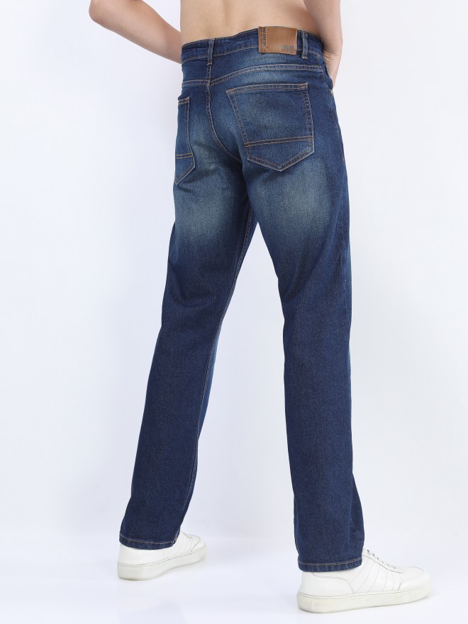 Highlander Men Blue Straight Fit Clean Look  Jeans 