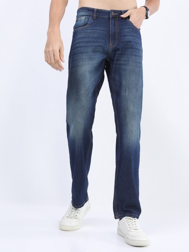 Highlander Men Blue Straight Fit Clean Look  Jeans 