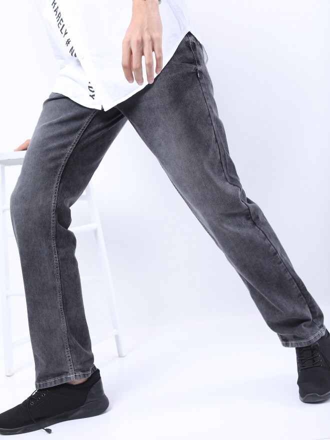 Buy Highlander Grey Straight Fit Stretchable Jeans for Men Online at Rs ...