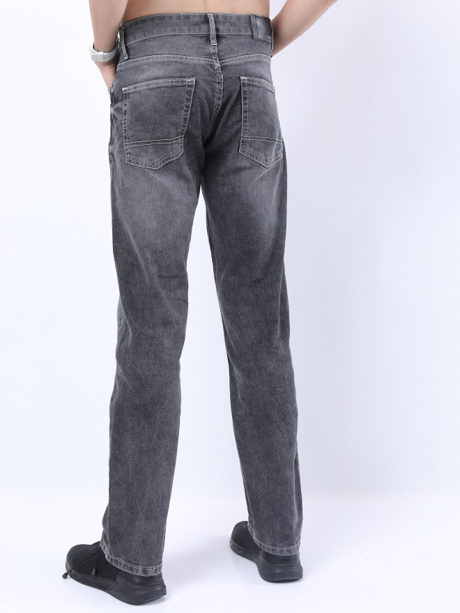 Highlander Men Grey Straight Fit Clean Look  Jeans 