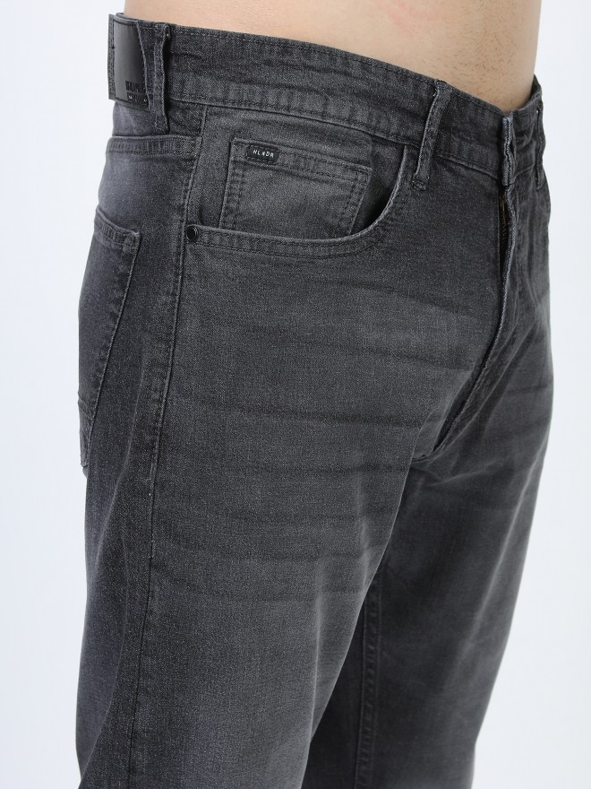 Buy Highlander Charcoal Straight Fit Stretchable Jeans for Men Online ...