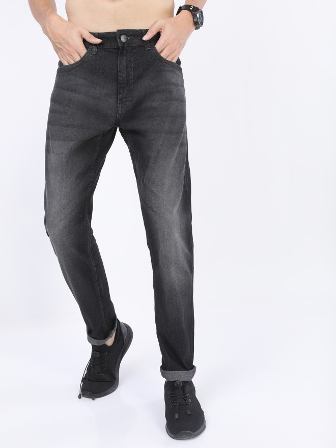 Buy Ketch Charcoal Tapered Fit Strechable Jeans for Men Online at Rs ...
