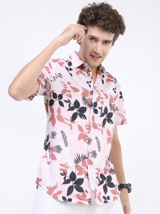 Buy Highlander Pink Printed Slim Fit Casual Shirt for Men Online at Rs ...