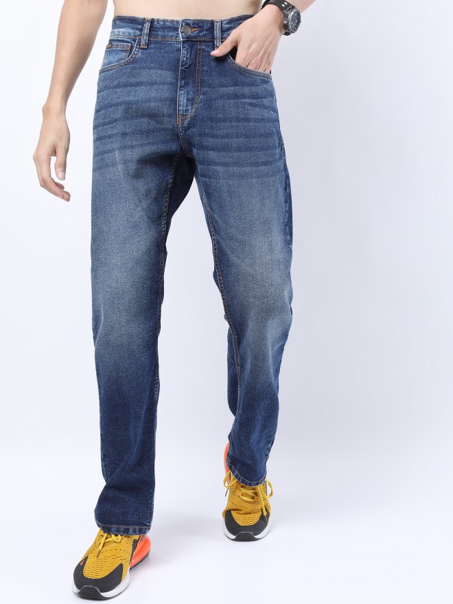 Buy Ketch Blue Straight Fit Stretchable Jeans for Men Online at Rs.651 ...