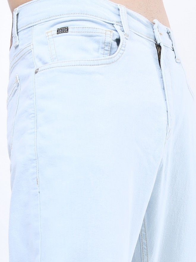 Buy Ketch Light Blue Bootcut Stretchable Jeans for Men Online at Rs.610 -  Ketch