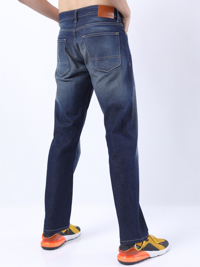 Buy Ketch Indigo Straight Fit Stretchable Jeans for Men Online at Rs ...
