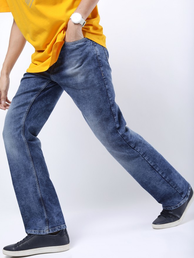 Buy Men's Dalton Blue Bootcut Jeans Online | SNITCH