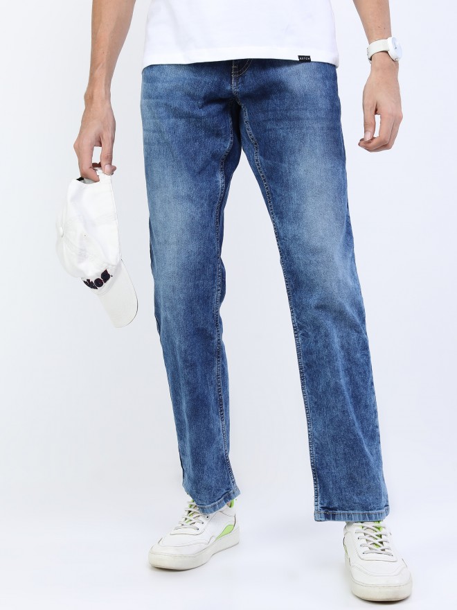 Buy Ketch Blue Straight Fit Strechable Stretchable Jeans for Men Online ...
