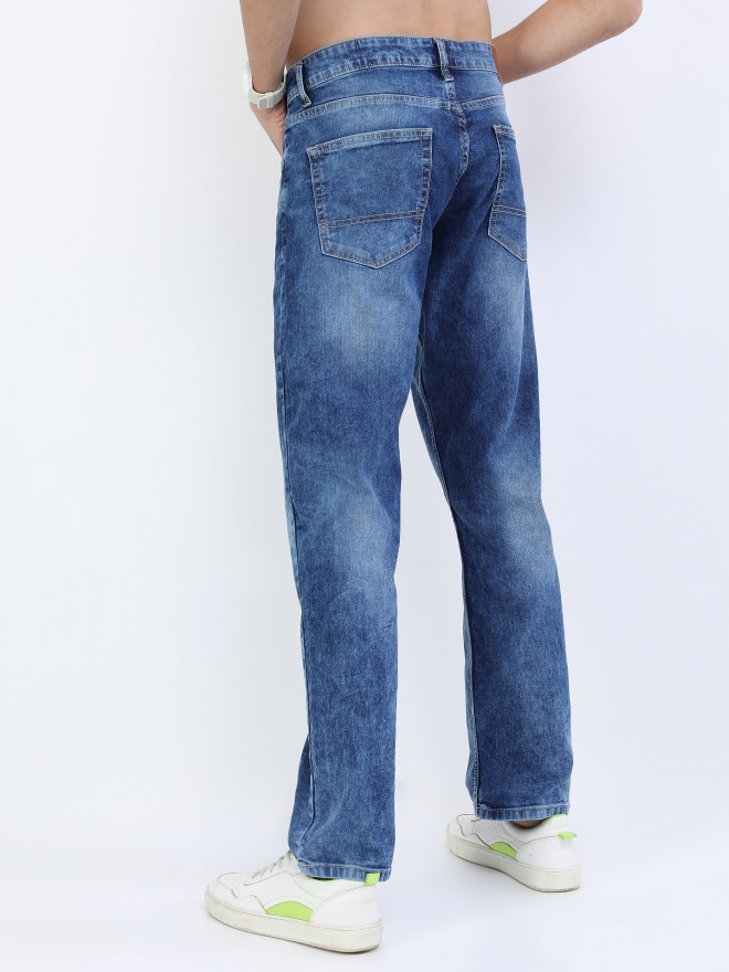 Ketch Men Blue Straight Fit Clean Look  Jeans 