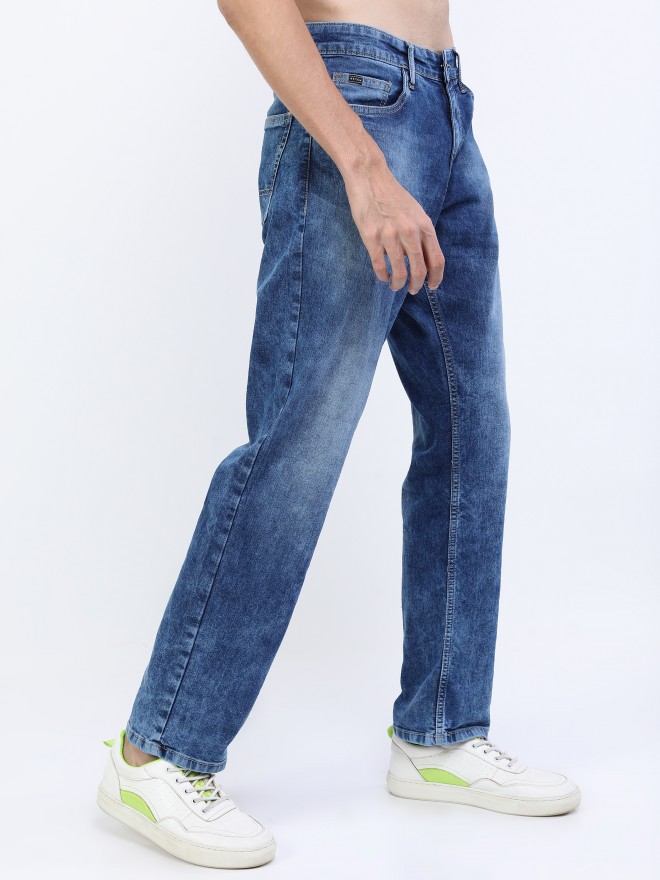 Ketch Men Blue Straight Fit Clean Look  Jeans 