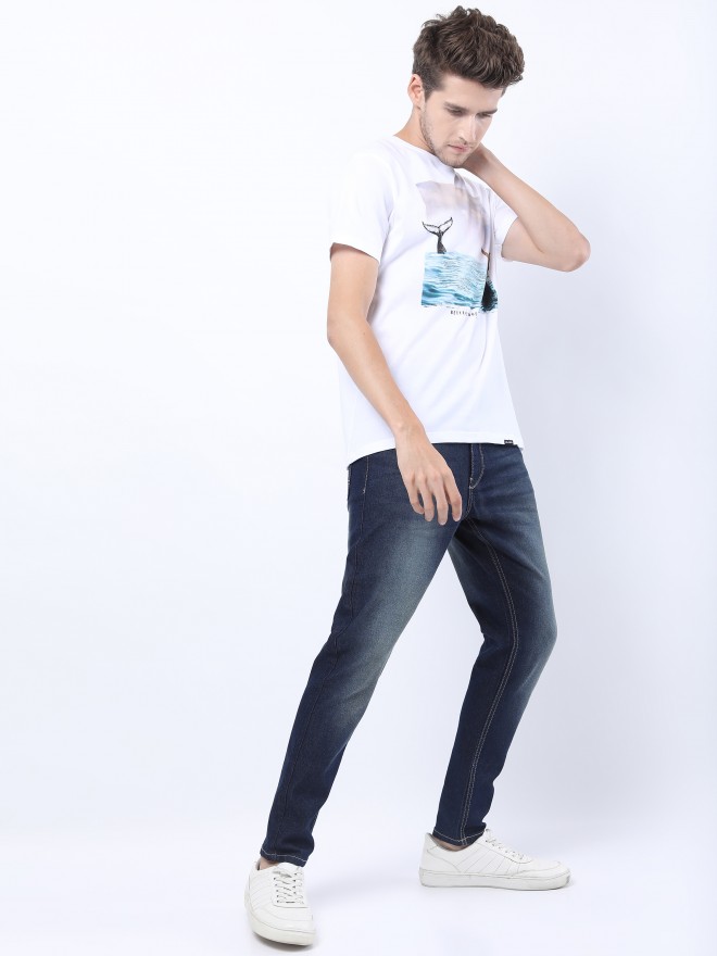 Buy Ketch Indigo Tapered Fit Stretchable Jeans for Men Online at Rs.599 ...