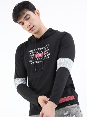 Men Printed Hooded T-Shirt