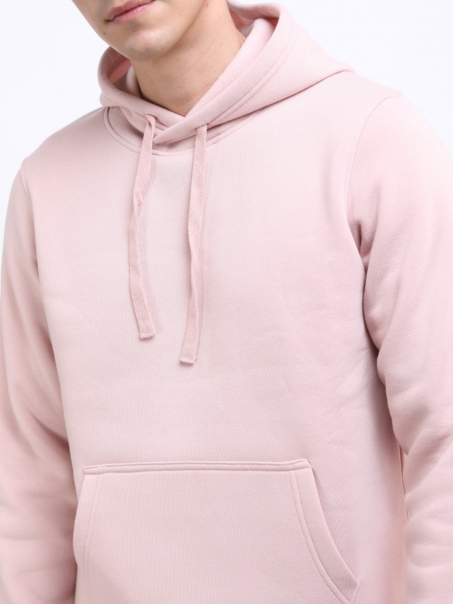 Ketch Men Pink Hood Pullover Sweatshirts 