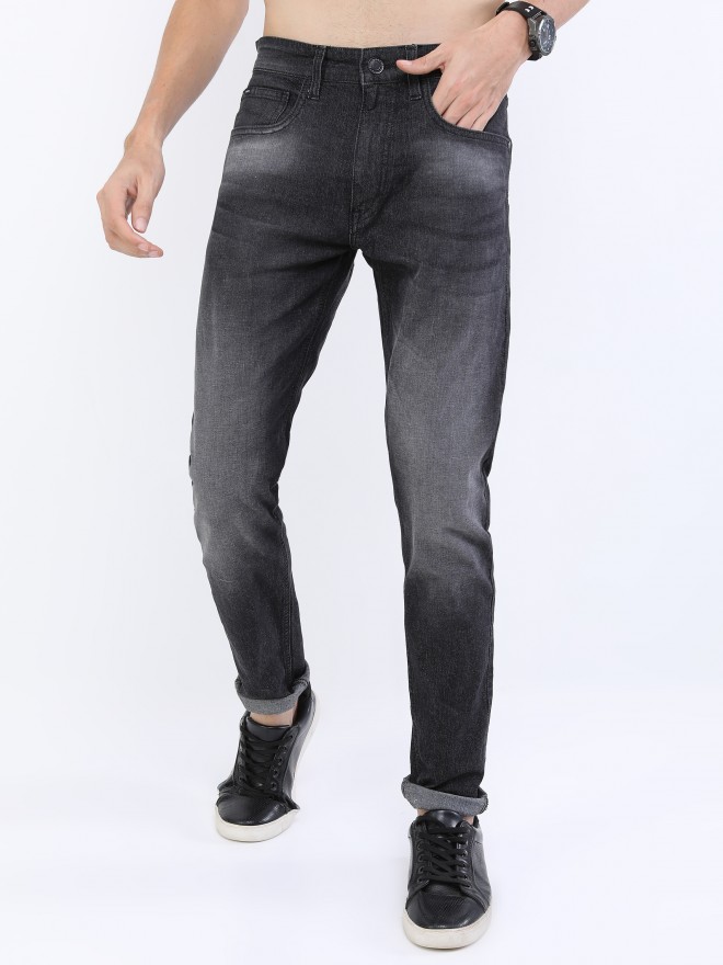 Buy Highlander Black Tapered Fit Stretchable Jeans for Men Online at Rs ...