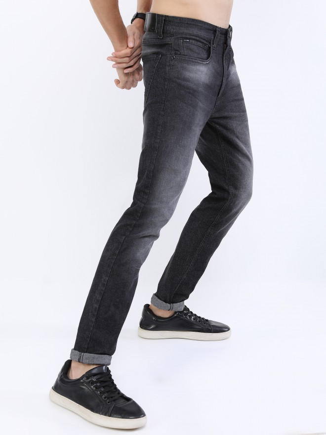 Buy Highlander Black Tapered Fit Stretchable Jeans for Men Online at Rs ...