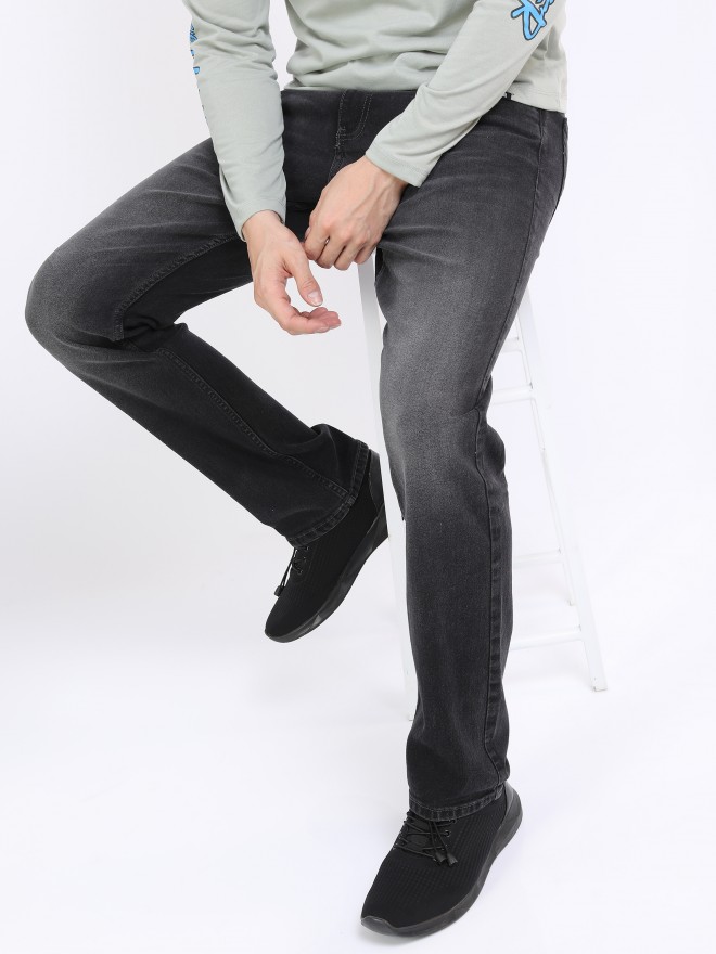 Buy Highlander Dark Grey Straight Fit Stretchable Jeans for Men Online at  Rs.652 - Ketch