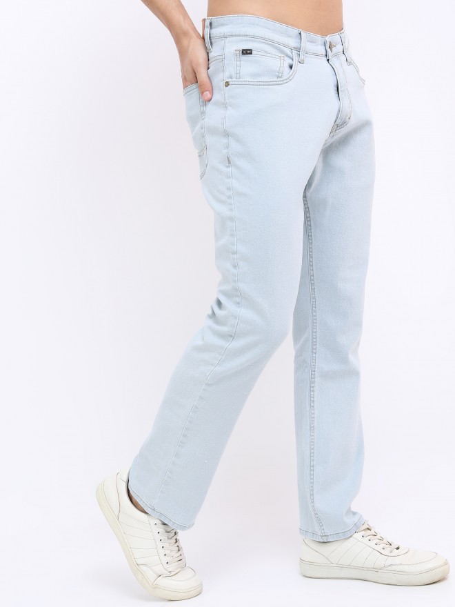 United Colors of Benetton slim fit solid light blue jeans - G3-MJE2773 