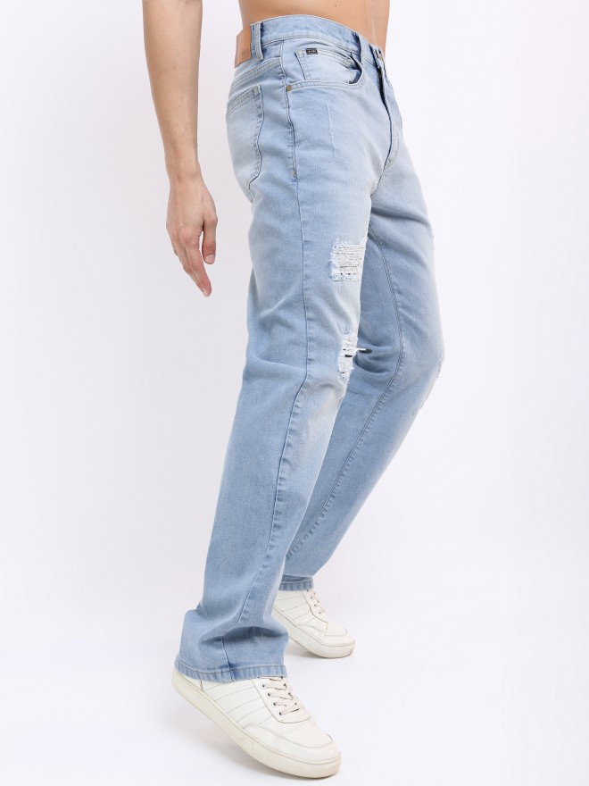 Denim Mens Light Blue Ripped Jeans, Waist Size: 30-36 at Rs 510/piece in  Delhi