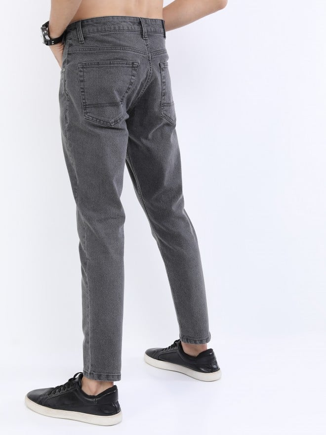 Highlander Men Grey Tapered Fit Clean Look  Jeans 